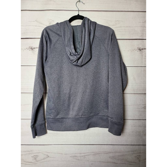 Under Armour Womens Hoodie Sweatshirt Gray Heathered Semi Fitted Long Sleeve M - Picture 2 of 6